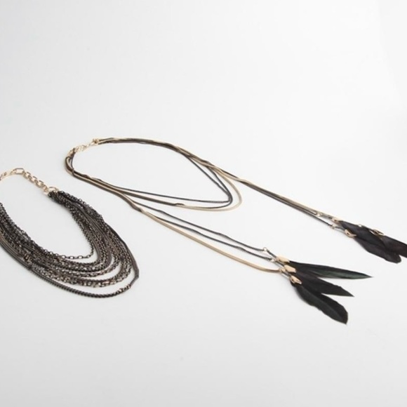 Stella and Dot layered feather necklace - Picture 5 of 10